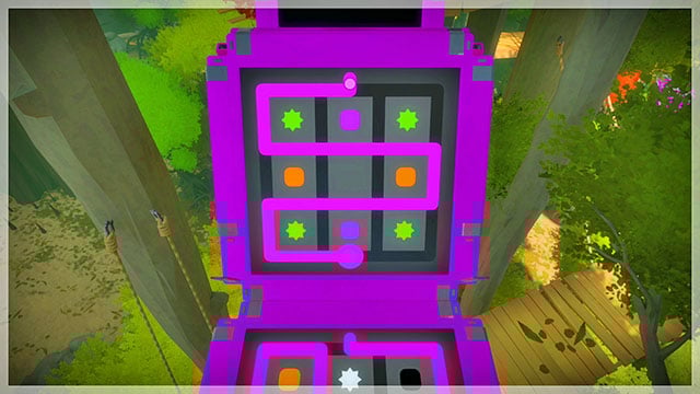 Third bridge, fifth puzzle - Puzzle solutions - violet | Tree house in The Witness - Tree house - The Witness Game Guide & Walkthrough