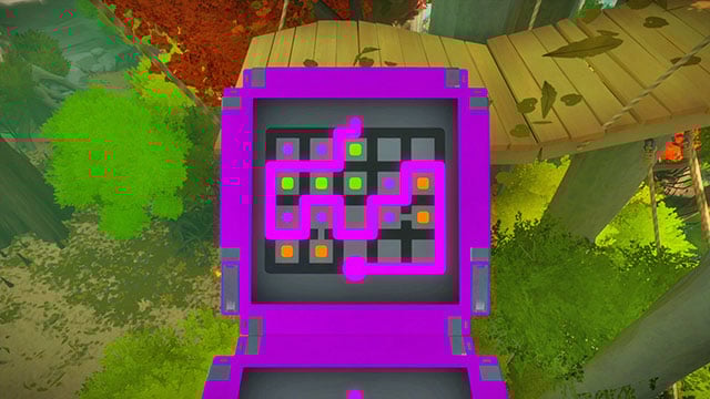 Third bridge, seventh puzzle - Puzzle solutions - violet | Tree house in The Witness - Tree house - The Witness Game Guide & Walkthrough