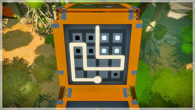 Fourth bridge, fourth puzzle - Puzzle solutions - orange 1 | Tree house in The Witness - Tree house - The Witness Game Guide & Walkthrough