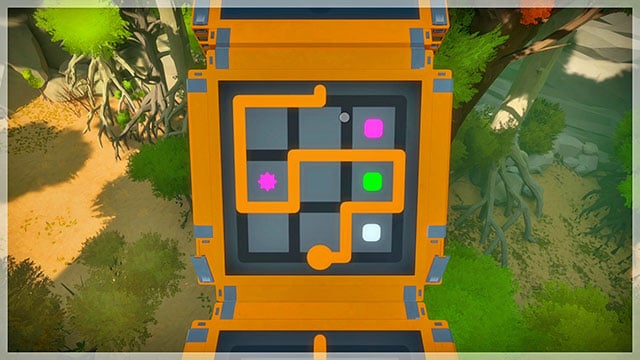 Fourth bridge, sixth puzzle - Puzzle solutions - orange 1 | Tree house in The Witness - Tree house - The Witness Game Guide & Walkthrough