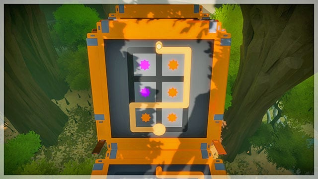 Sixth bridge, third puzzle - Puzzle solutions - orange 2 | Tree house in The Witness - Tree house - The Witness Game Guide & Walkthrough