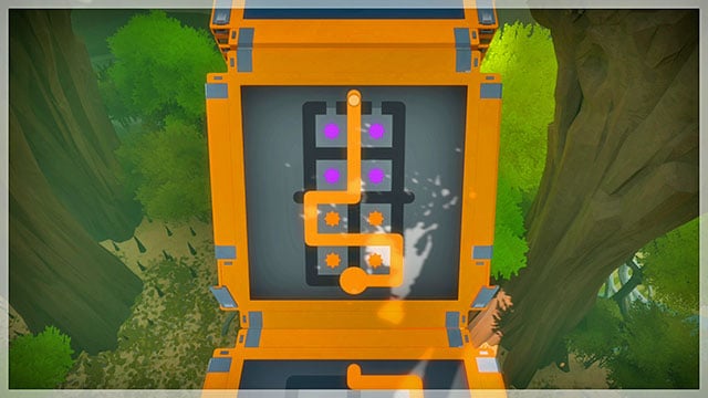 Sixth bridge, fourth puzzle, fork - Puzzle solutions - orange 2 | Tree house in The Witness - Tree house - The Witness Game Guide & Walkthrough