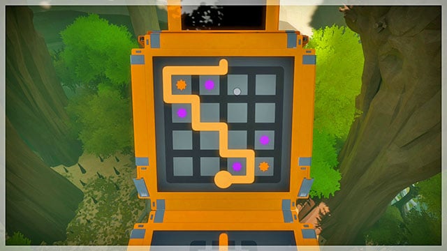 Sixth bridge, fifth puzzle - Puzzle solutions - orange 2 | Tree house in The Witness - Tree house - The Witness Game Guide & Walkthrough