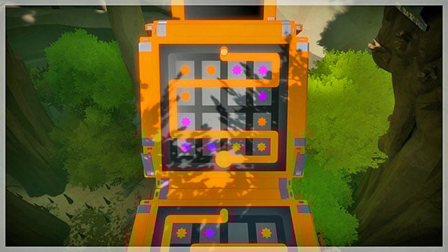 Sixth bridge, seventh puzzle - Puzzle solutions - orange 2 | Tree house in The Witness - Tree house - The Witness Game Guide & Walkthrough