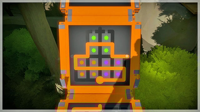 Sixth bridge, tenth puzzle, fork - Puzzle solutions - orange 2 | Tree house in The Witness - Tree house - The Witness Game Guide & Walkthrough