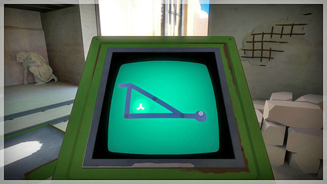 In the building, approach the panel on the left - Walkthrough | Quarry in The Witness - Quarry - The Witness Game Guide & Walkthrough