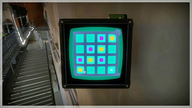 To find the last puzzle in the building, return to the series of puzzles on the metal platform - Walkthrough | Quarry in The Witness - Quarry - The Witness Game Guide & Walkthrough