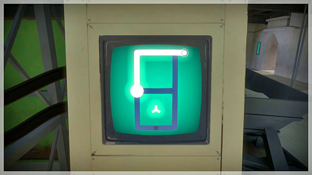 The first building, control panel of the second platform - Puzzle solutions | Quarry in The Witness - Quarry - The Witness Game Guide & Walkthrough