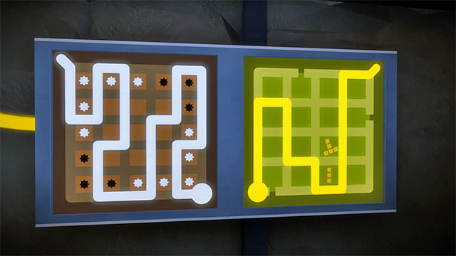 The second building, first two puzzles - Puzzle solutions | Quarry in The Witness - Quarry - The Witness Game Guide & Walkthrough