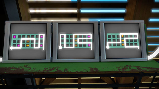 The second building, third set of puzzles at the upper floor, all three - Puzzle solutions | Quarry in The Witness - Quarry - The Witness Game Guide & Walkthrough