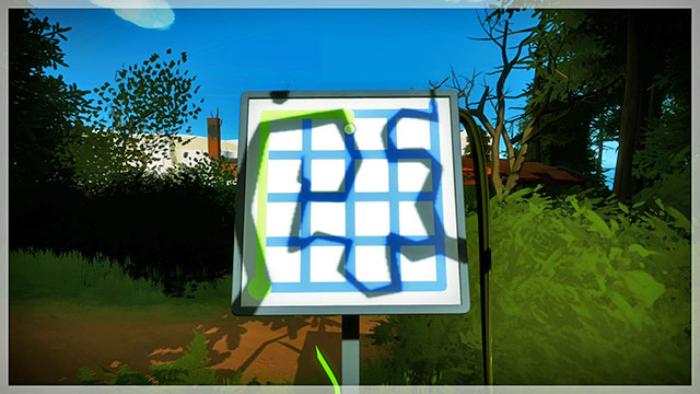 After you solve the red puzzles, the area will be divided into two smaller ones - blue and violet - Walkthrough | Forest in The Witness - Forest - The Witness Game Guide & Walkthrough