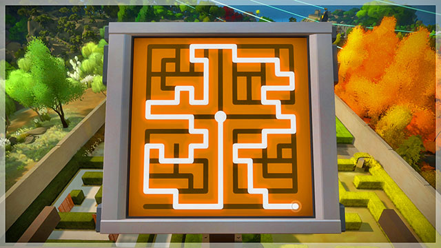 The Keep, the first set of labyrinths, panel atop the tower - Puzzle solutions | Keep in The Witness - Keep - The Witness Game Guide & Walkthrough