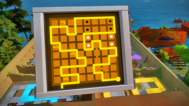 The Keep, the second set of labyrinths, panel atop the tower - Puzzle solutions | Keep in The Witness - Keep - The Witness Game Guide & Walkthrough