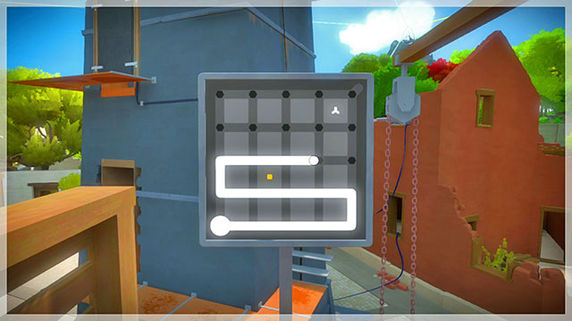 Atop the building, you find another panel - Walkthrough | The Town in The Witness - The Town - The Witness Game Guide & Walkthrough