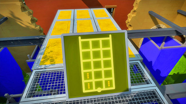 On the top, you need to draw a shape that encloses all three elements - Walkthrough | The Town in The Witness - The Town - The Witness Game Guide & Walkthrough