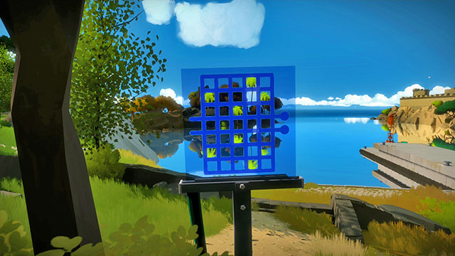 To solve it, you need to match two beams with the surroundings - Walkthrough | The Town in The Witness - The Town - The Witness Game Guide & Walkthrough