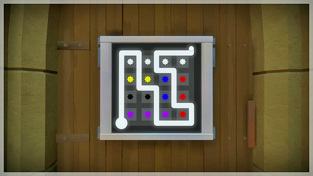 Puzzle with colorful stars - Puzzle solutions | The Town in The Witness - The Town - The Witness Game Guide & Walkthrough