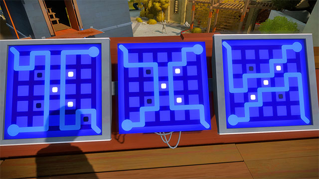 The second set, the first three - Puzzle solutions | The Town in The Witness - The Town - The Witness Game Guide & Walkthrough