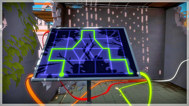 Panel with three solutions, the third one - Puzzle solutions | The Town in The Witness - The Town - The Witness Game Guide & Walkthrough