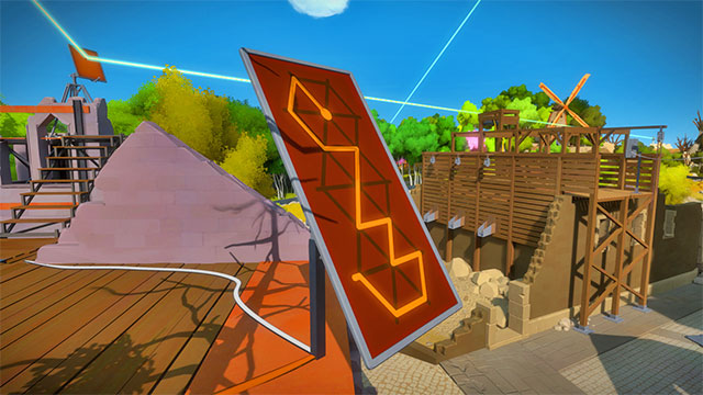 Red panel on the roof - Puzzle solutions | The Town in The Witness - The Town - The Witness Game Guide & Walkthrough