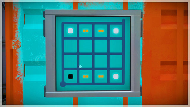 Inside, you find a container with a puzzle - Puzzle solutions | The Town in The Witness - The Town - The Witness Game Guide & Walkthrough