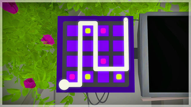 Level two, the first set of puzzles, the first one - Puzzle solutions 2 | Mountain in The Witness - Mountain - The Witness Game Guide & Walkthrough