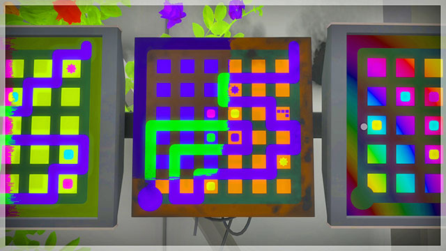 Level two, the first set of puzzles, the fourth one - Puzzle solutions 2 | Mountain in The Witness - Mountain - The Witness Game Guide & Walkthrough