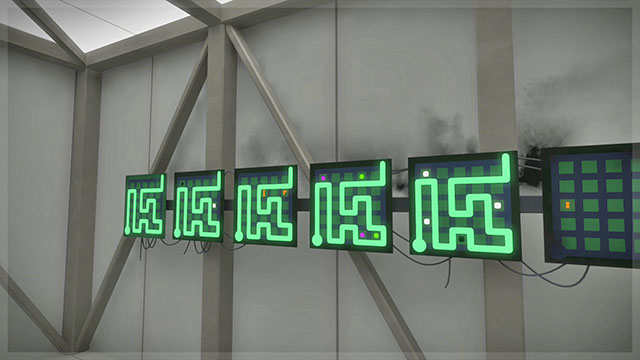 Level two, the second set of puzzles, the fifth one - Puzzle solutions 2 | Mountain in The Witness - Mountain - The Witness Game Guide & Walkthrough