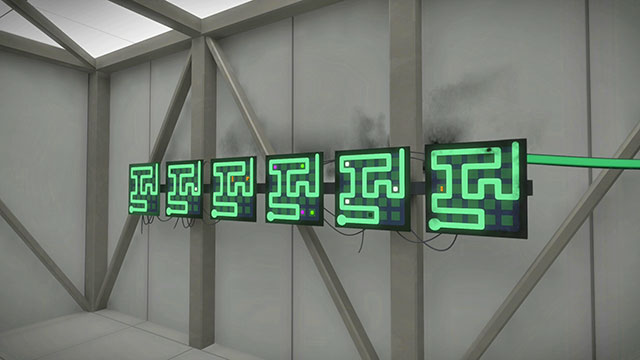 Level two, the second set of puzzles, the sixth one - Puzzle solutions 2 | Mountain in The Witness - Mountain - The Witness Game Guide & Walkthrough