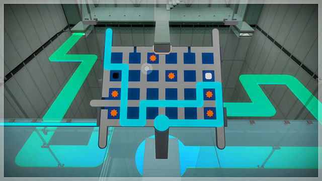 Level two, first control panel, the first setting - Puzzle solutions 2 | Mountain in The Witness - Mountain - The Witness Game Guide & Walkthrough