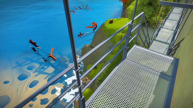 The catwalk and the couch facing the sea let you know that you are going in the right direction - Shipwreck | Additional collectibles in The Witness - Additional collectibles - The Witness Game Guide & Walkthrough