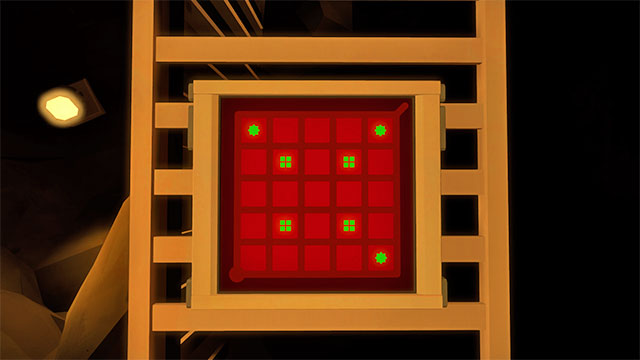 On the right, there opens a door blocked with another puzzle - Challenge | Additional collectibles in The Witness - Additional collectibles - The Witness Game Guide & Walkthrough