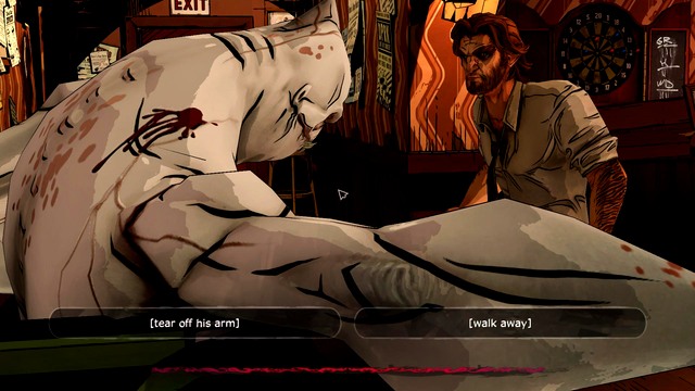 The fight is won - The Wolf Among Us: Trip Trap - The Wolf Among Us: Episode 1 Faith - The Wolf Among Us Game Guide