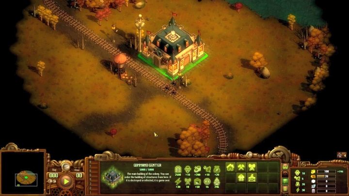 The beginning of the first mission of the campaign looks pretty standard - the main building and 4 Rangers. - Mission 01 - The Hidden Valley | They Are Billions Walkthrough - The New Empire campaign - They Are Billions Guide