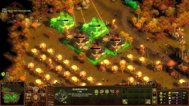 Several buildings for recruiting units significantly accelerate their recruitment. - Mission 01 - The Hidden Valley | They Are Billions Walkthrough - The New Empire campaign - They Are Billions Guide