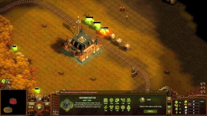 Build Tents on the other side of the tracks - this way you will save some green areas for the Farms. - The Villa of Terror mission | They Are Billions campaign walkthrough - The New Empire campaign - They Are Billions Guide