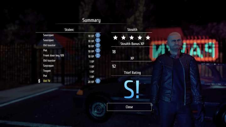 Its worth striving for S rating to acquire more experience points. - General tips and tricks - Thief advice - Thief Simulator Guide