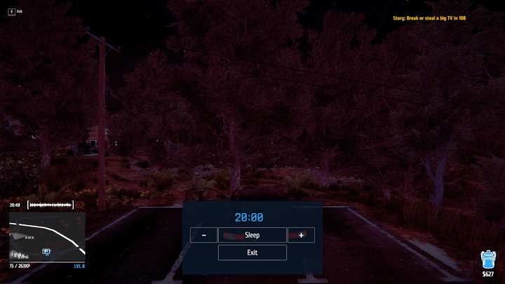 In the game you can sleep to speed up the passage of time. - How to speed up time flow in Thief Simulator? - Thief advice - Thief Simulator Guide