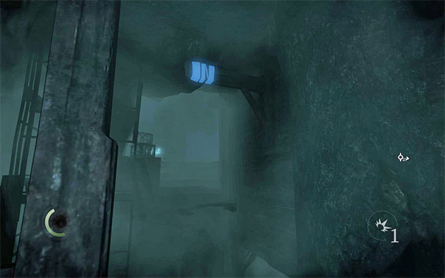 While traveling the upper path, try to find a latch shown on the screen above - Get through the mine tunnels - description - Chapter 8: The Dawns Light - Thief - Game Guide and Walkthrough
