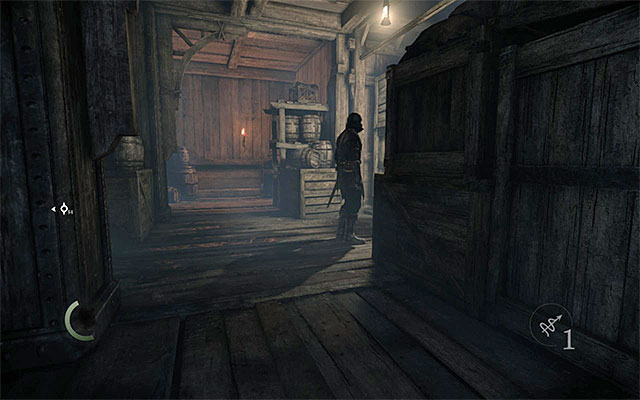First level is guarded by the single enemy - Go through the Stowage Deck - description - Chapter 8: The Dawns Light - Thief - Game Guide and Walkthrough