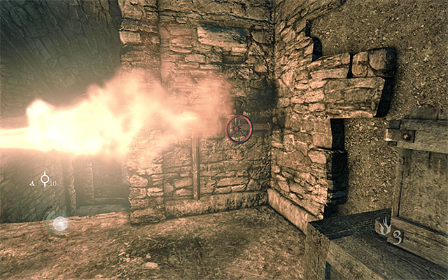 Dont approach the switch if there are flames nearby! - Reach the Hidden City - Chapter 7: The Hidden City - Thief - Game Guide and Walkthrough