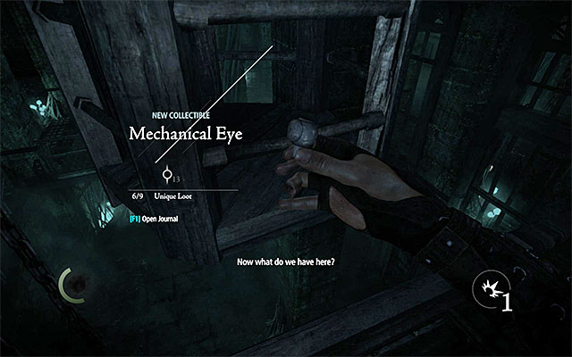 You can find the eye above the main hall of the old prison - Unique Loot - Collectibles - Thief - Game Guide and Walkthrough