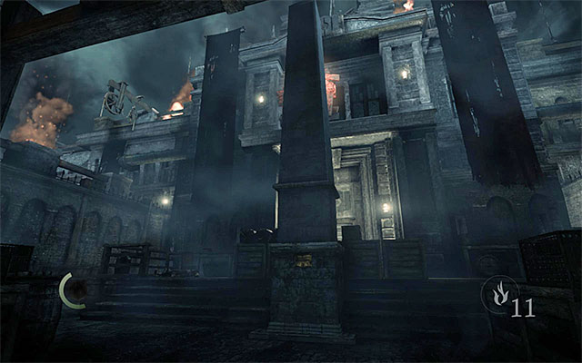 The second location that you need to visit is the Barnabus Northcrests Obelisk (the above screenshot) and it is located at the Market Street [Stonemarket - Market Street] that you visit, for the first time, after you complete the fifth chapter of the game (in front of the large blazing building) - Unique Loot - Collectibles - Thief - Game Guide and Walkthrough