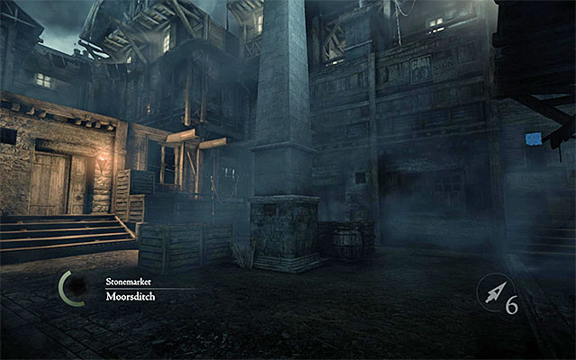The third location that you need to visit is the Ulysses Northcrests Obelisk (the above screenshot) and it is located on a small square, in the Southern part of the Stonemarket [Stonemarket - Moorsditch] - Unique Loot - Collectibles - Thief - Game Guide and Walkthrough
