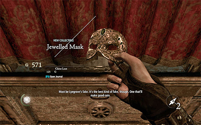 You need to take the mask from the shop window, while avoiding the guard's sight. - Client Loot - Collectibles - Thief - Game Guide and Walkthrough