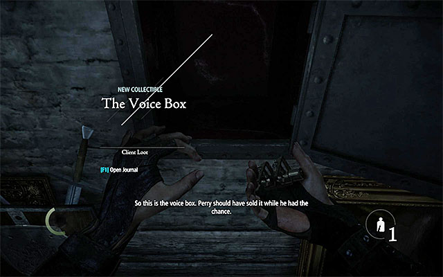 Collecting the Voice Box is required by Ector's job - Client Loot - Collectibles - Thief - Game Guide and Walkthrough