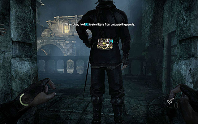 A guard, who you can rob - The garden crossing - Prologue: The Drop - Thief - Game Guide and Walkthrough