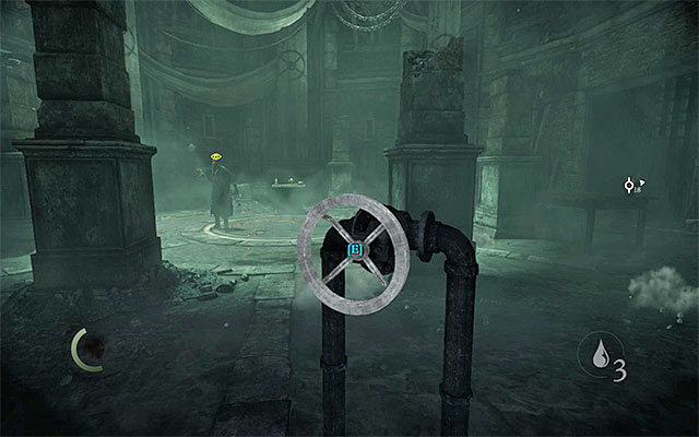 To unlock the exit, you have to get to the two valves on left and right from the big locked gate (one of them is shown on the screen above) - Meeting with Thief-Taker General - avoiding the General - Chapter 7: The Hidden City - Thief - Game Guide and Walkthrough