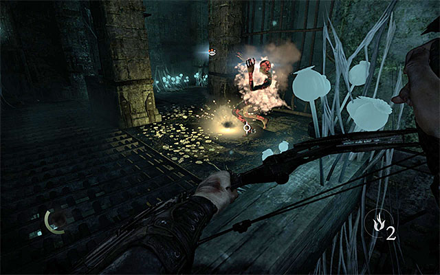 It is a good idea to set the oil on fire and eliminate the creatures safely - Find Erins cell - description - Chapter 5: The Forsaken - Thief - Game Guide and Walkthrough