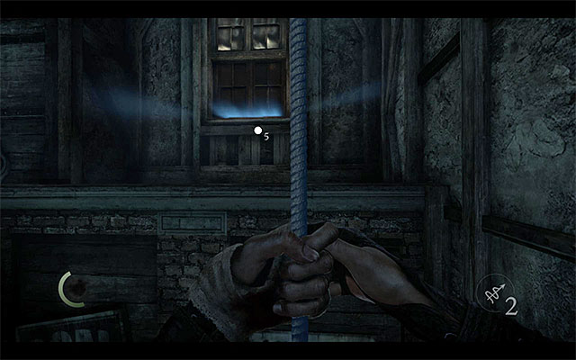 Grab on to the rope and leap towards the window - Long Drop Full Stop - Jobs - Basso - Thief - Game Guide and Walkthrough